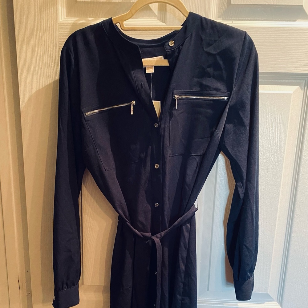 NWT Michael Kors Navy Shirt Dress